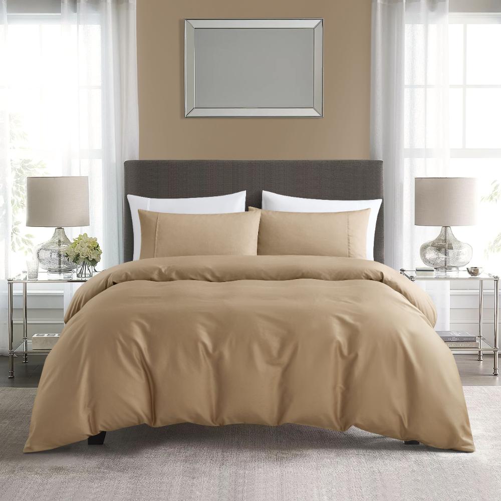 MYSTIQUE Pima Cotton Linen Bedsheet Quilt Cover Set