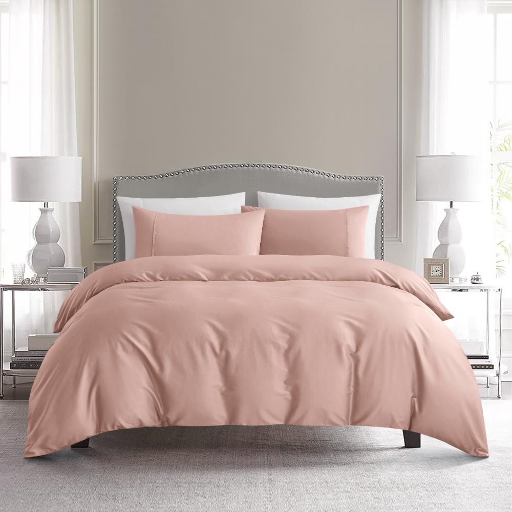MYSTIQUE Pima Cotton Rose Bedsheet Quilt Cover Set