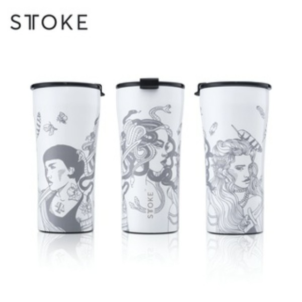 Sttoke Leakproof Ceramic Cup 16 oz - Angel White (Janey)