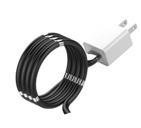 LDNIO Magnetic Absorption Nano Data Cable (IOS Lightning, Black)