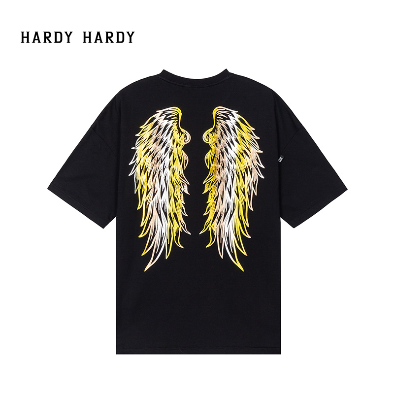 Golden Wings Unisex Oversized Tee - Black XXL