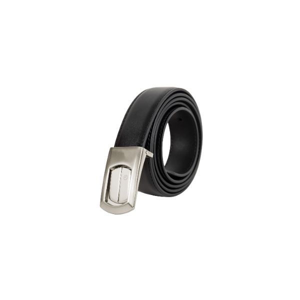 Goldlion Men Genuine Leather Plate Belt - Black