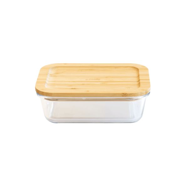 Pebbly Rectangular Glass Container (1000ml)