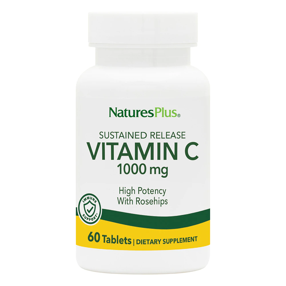 Natures Plus Vitamin C 1,000 Sustained Release w/ Rose Hips 60 Tablets