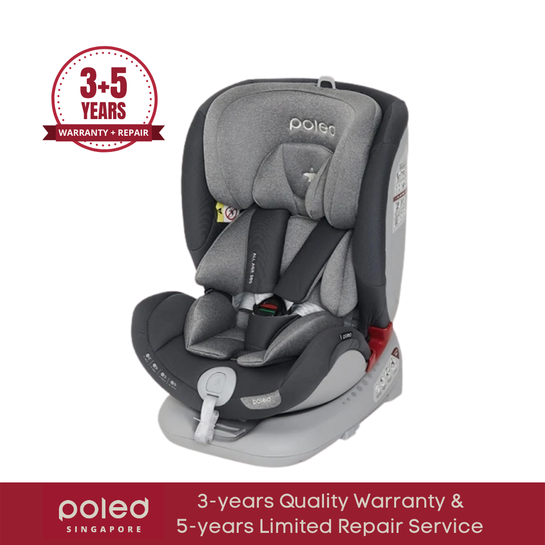 Poled x Hyundai ALL AGE 360 Swivel Car Seat | Satin Silver