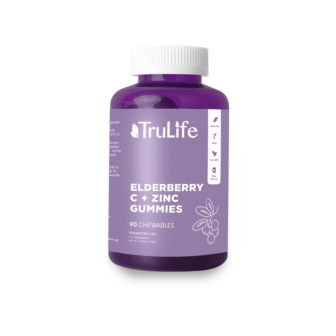 Trulife Elderberry C + Zinc Chewables / Gummies 90’S