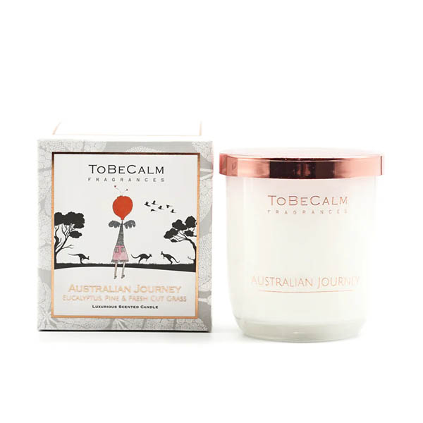 To Be Calm Australian Journey - Eucalyptus, Pine & Fresh Cut Grass - Medium Soy Candle